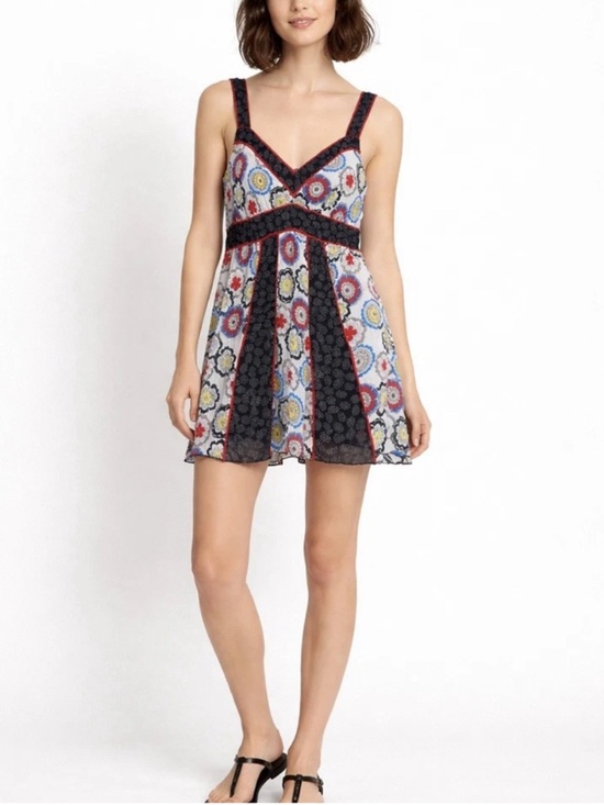 Bisou Bisou Dresses & Skirts - Bisou Bisou Mini Babydoll Dress Y2k Floral Sheer Garden Fairy Whimsy Size Large